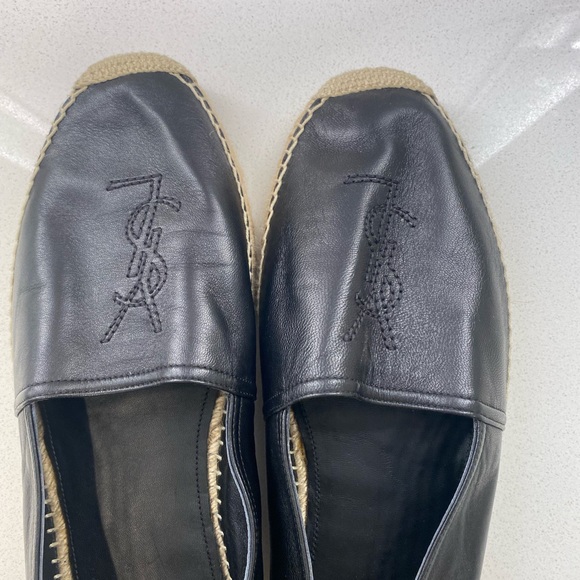 YSL espadrilles. Rare. Black leather. Lightly worn. Size 45. - Picture 7 of 9